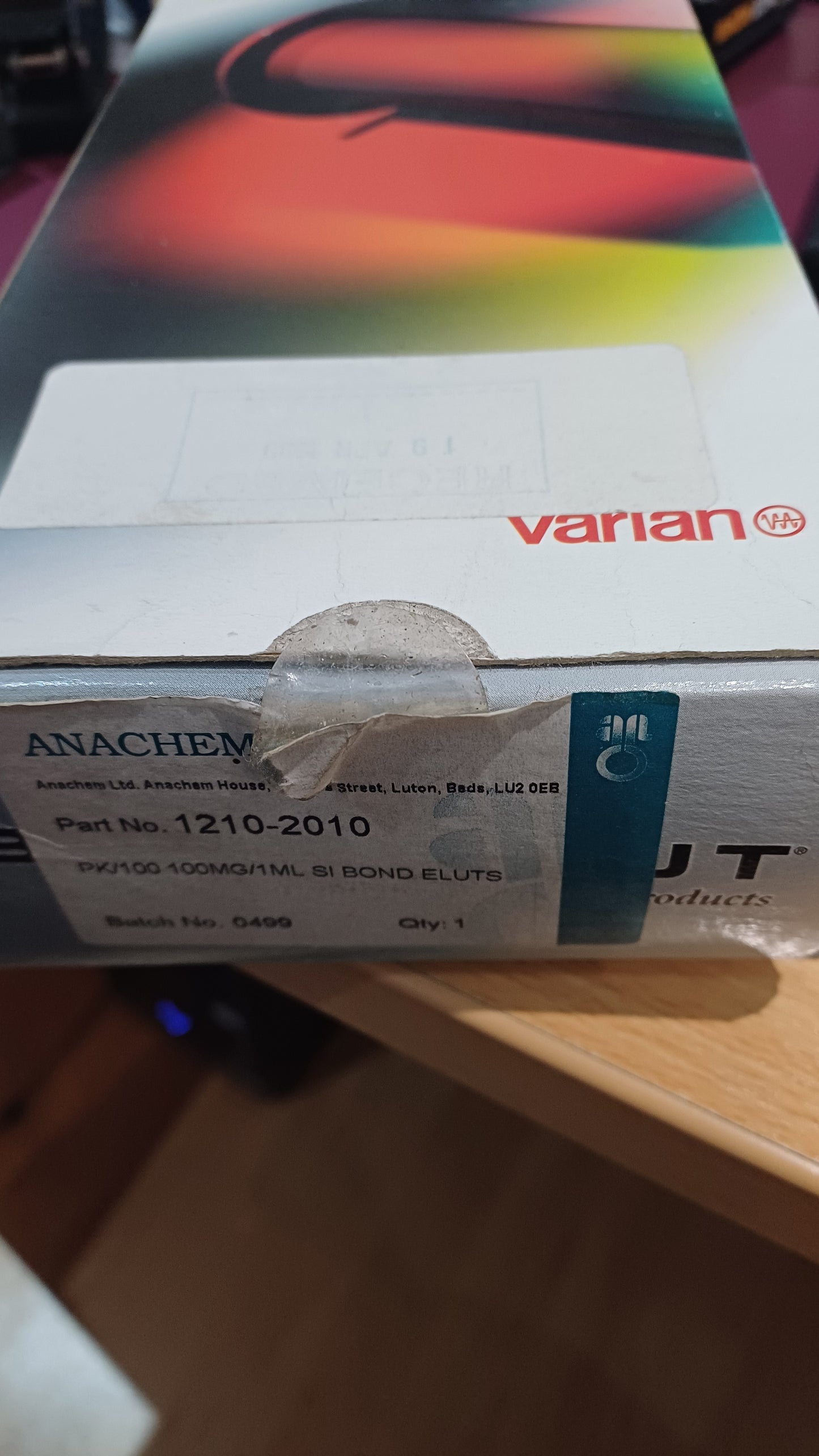 1210-2010 Varian PK/100 100MG/1ML SI Bond Eluts