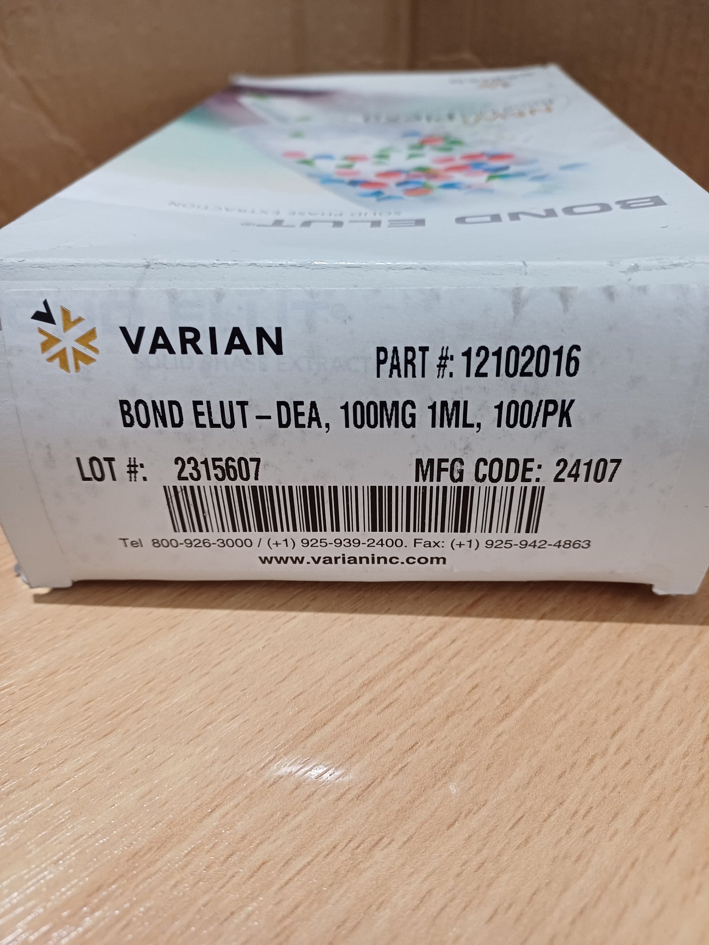 12102016 Agilent Bond Elut DEA cartridge, 100 mg, 1 mL, 40 µm,97/pk