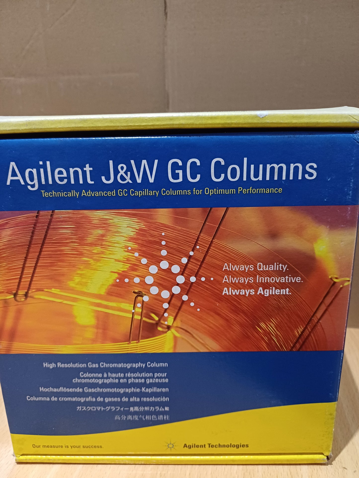 122-1233 Agilent, J&W DB-XLB GC Column, 30 m, 0.25 mm, 1.00 µm, 7 inch cage