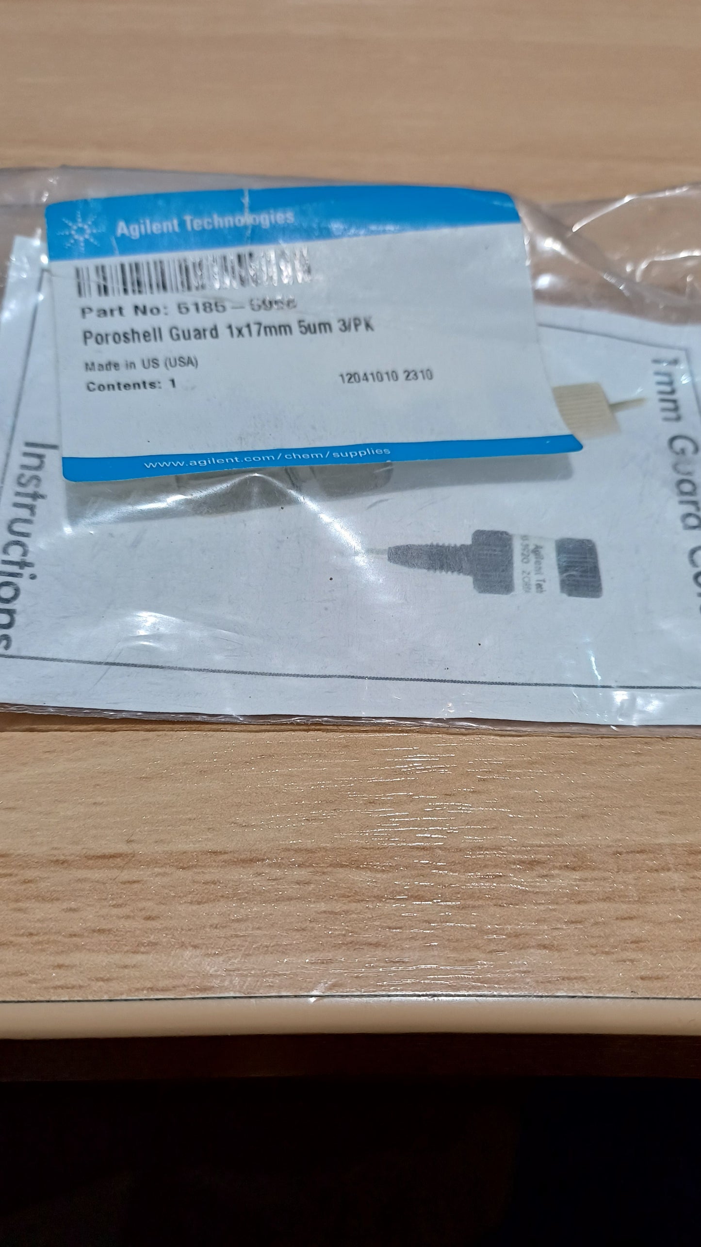 5185-5968 - AGILENT, Poroshell StableBond 300 C18, 1.0 x 17 mm, 5 µm, guard 1/pk