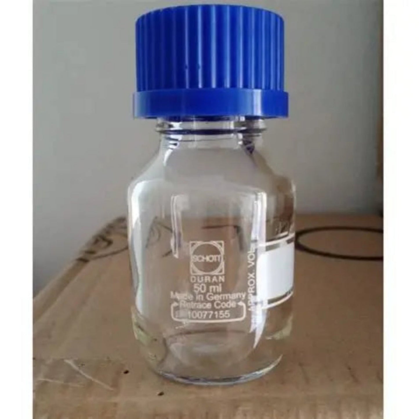 Schott Duran , Borosilicate Glass 3.3, Lab Bottle 50ml with GL45 Screw Cap Air Tight Seal