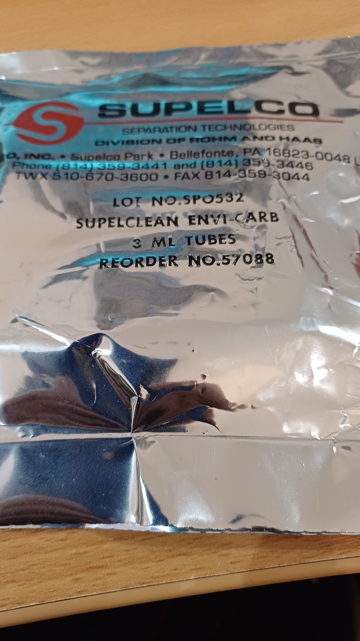 SUPELCO 57088 Supelclean Envi-Carb 3ml Tubes pack of 72