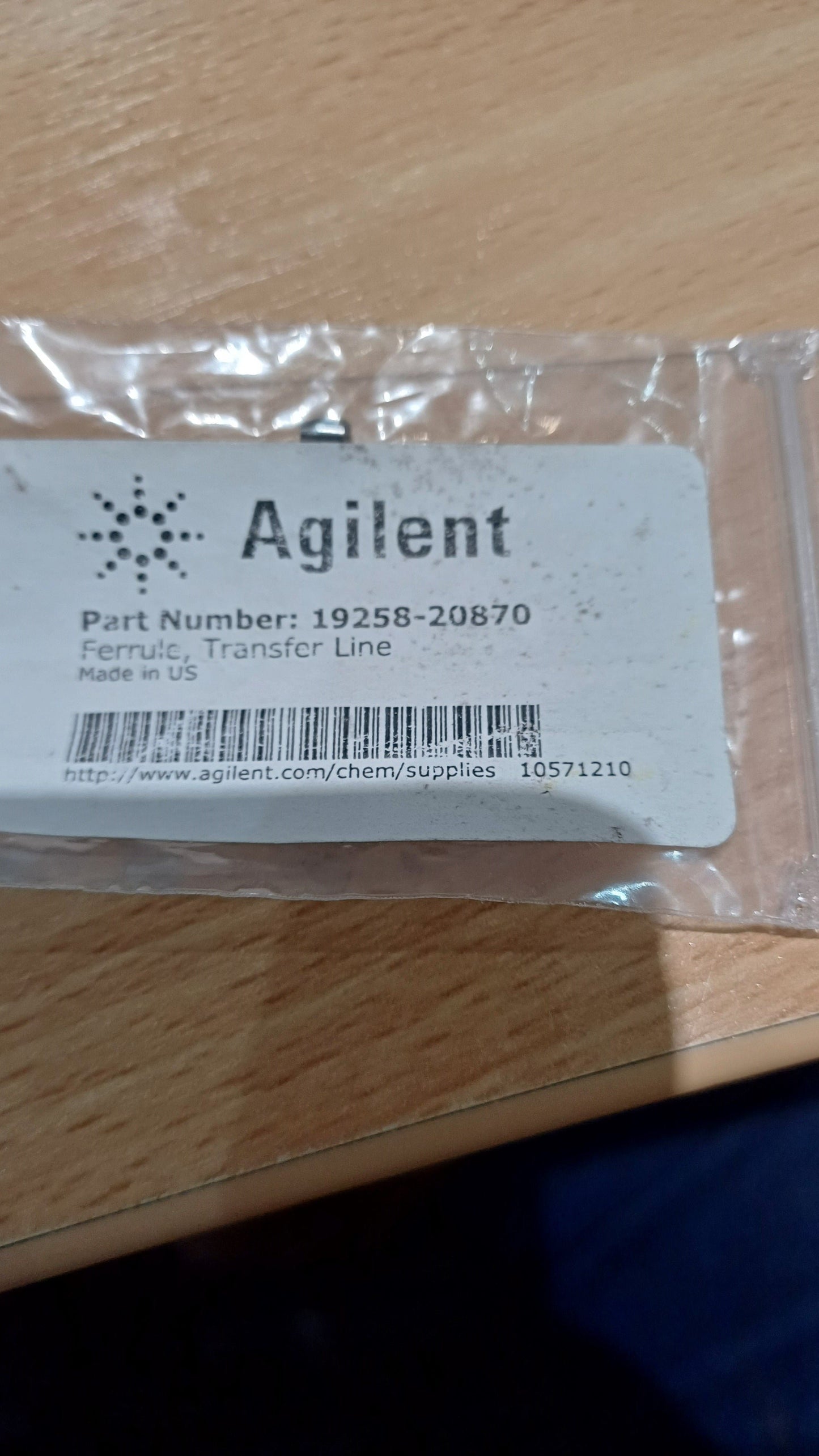 19258-20870 - AGILENT, Transfer line ferrule