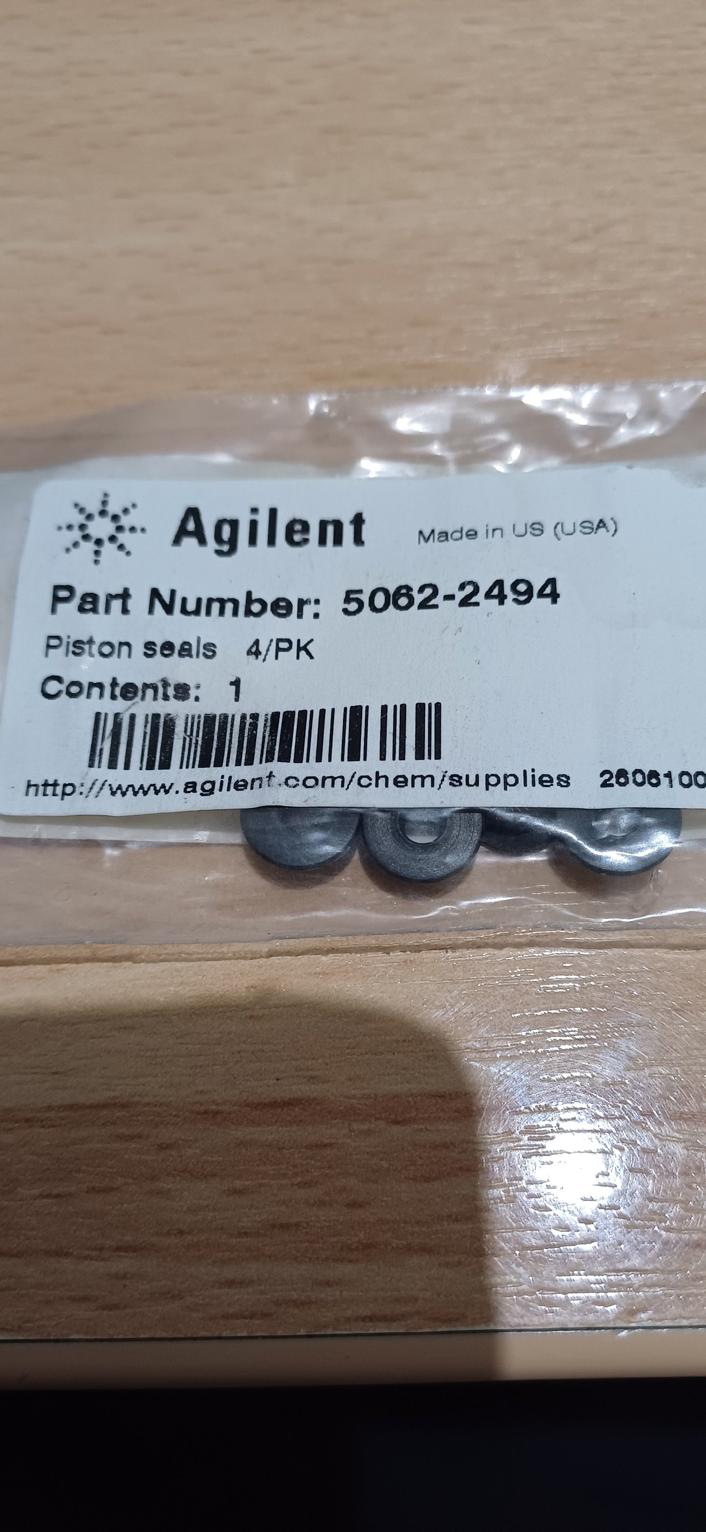 5062-2494  - AGILENT, Piston seal, Vespel, for HP1090, 4/pk