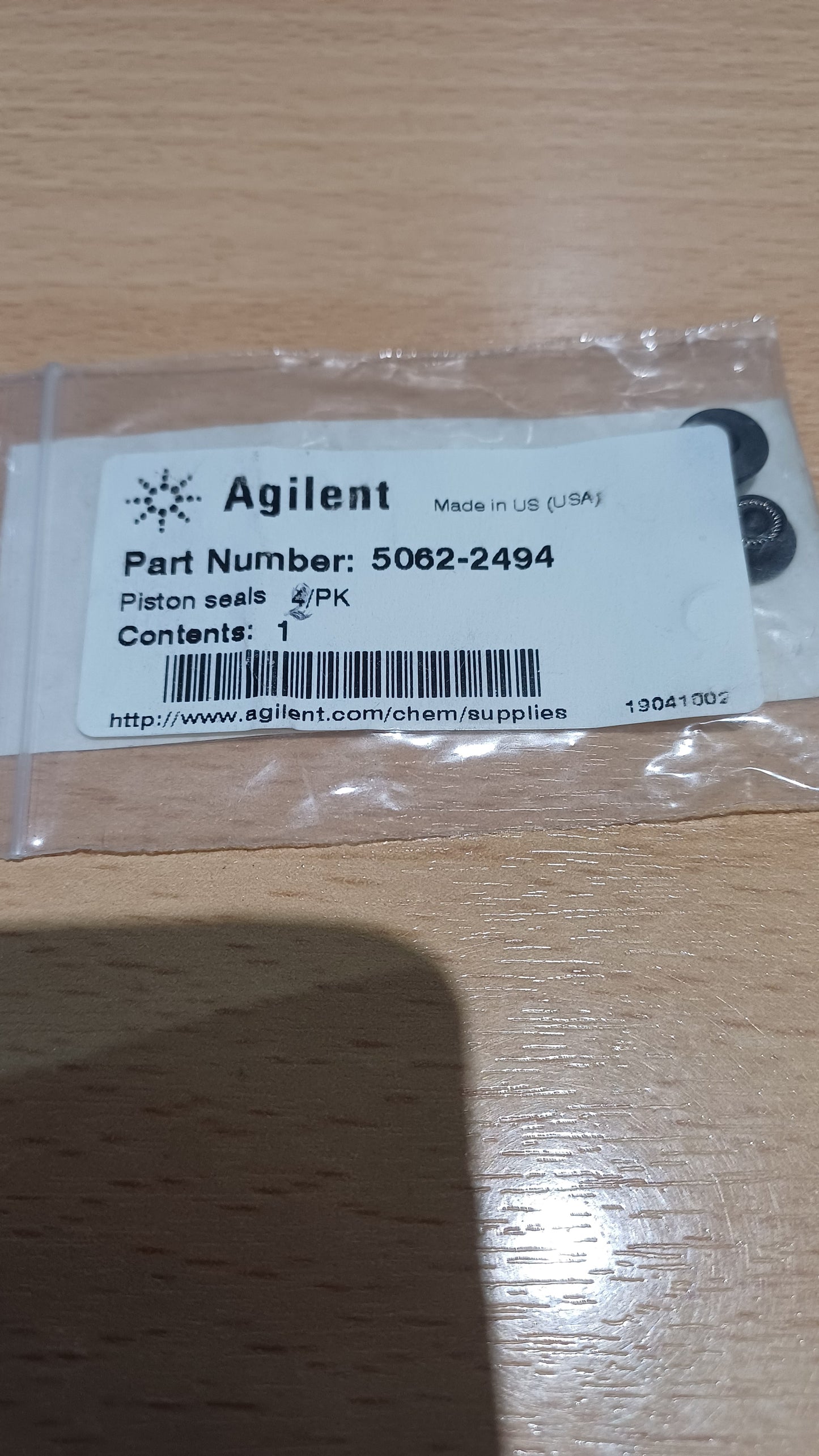 5062-2494  - AGILENT, Piston seal, Vespel, for HP1090, 2/pk