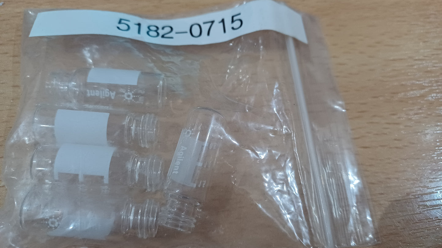 5182-0715  - AGILENT, 2mL Clear with Write-on Spot 9mm Certified Screw Vial, 12mm Neck, 60pk