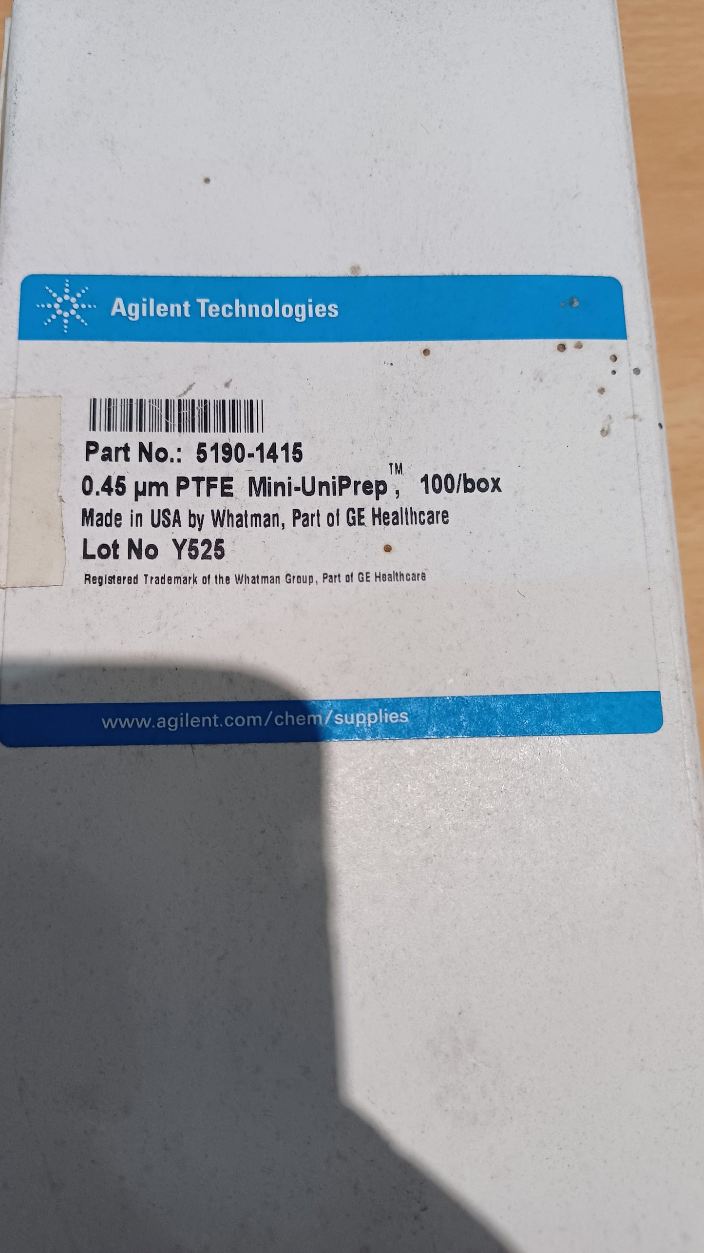 5190-1415 Agilent, Mini-Uniprep syringeless filter, PTFE, 0.45 µm, for aggressive samples, 100/pk