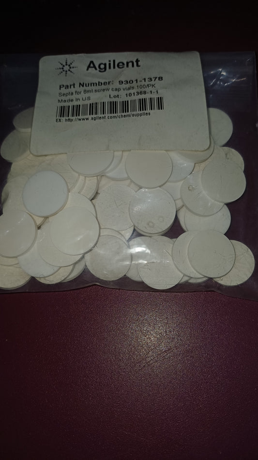 9301-1378 Agilent, Septa for 6ml screw cap vials 100/PK