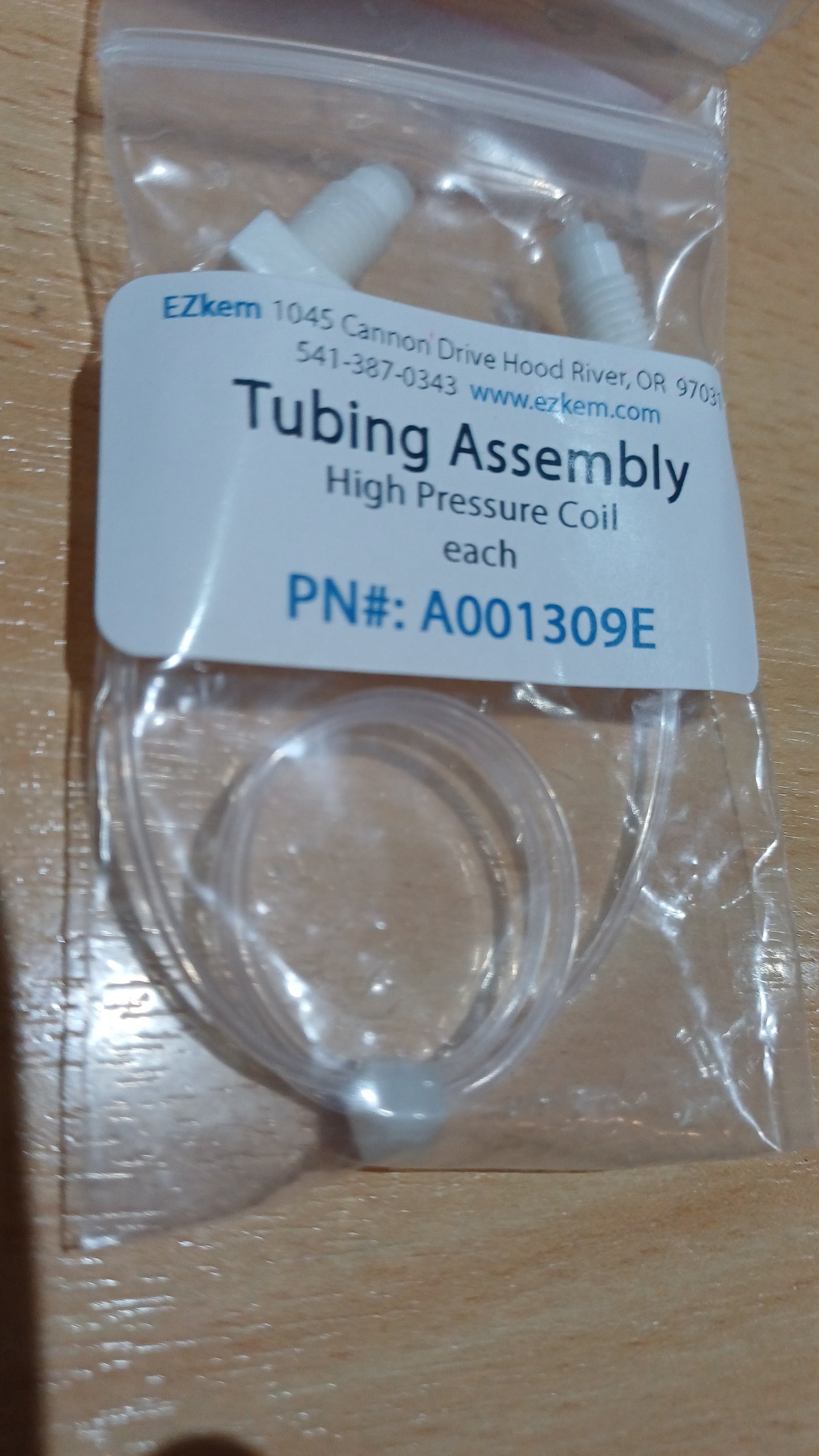 A001309E, EZkem TUBING ASSEMBLY HIGH PRESSURE
