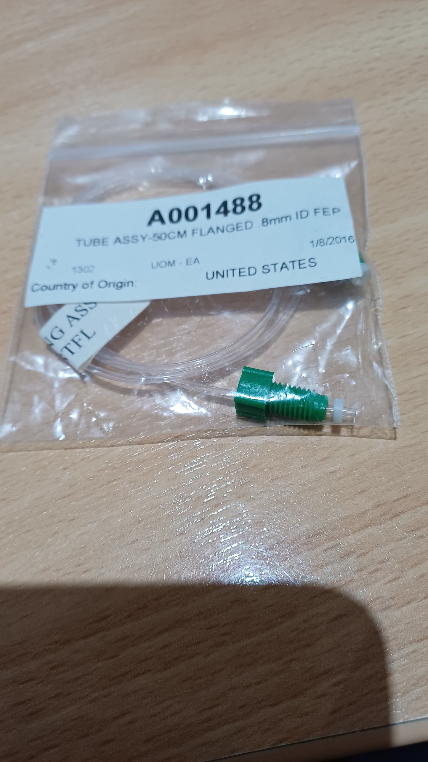 A001488 Tube AssD FEPy 50cm Flanged 8mm