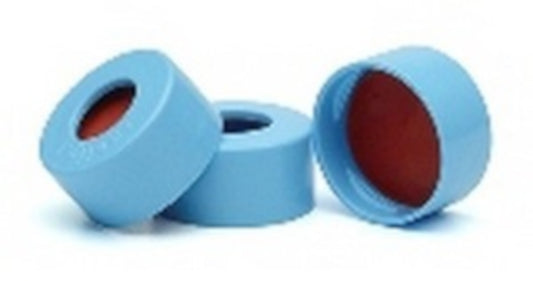 5182-3458  - AGILENT, Cap, snap, blue, clear PTFE/red silicone septa, 100/pk. Cap size: 11 mm