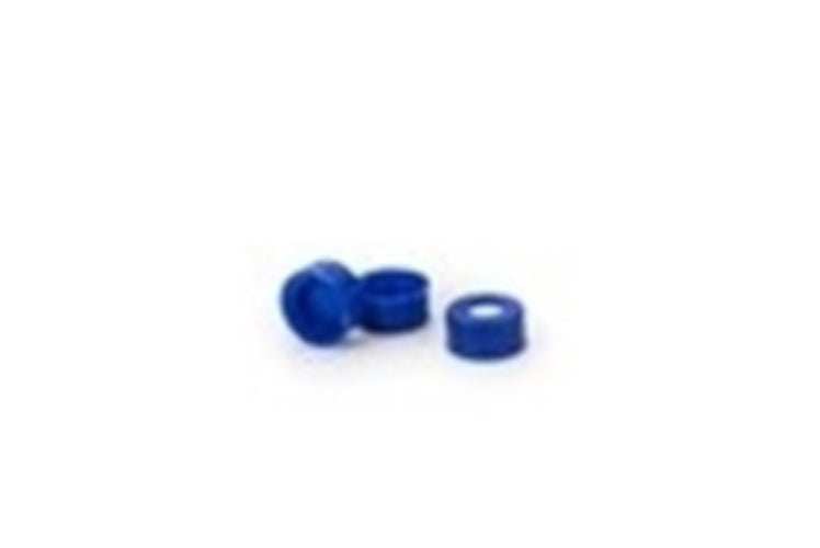 5183-2076 - AGILENT, Cap, screw, blue, preslit PTFE/silicone, 100/pk. Cap size: 12 mm